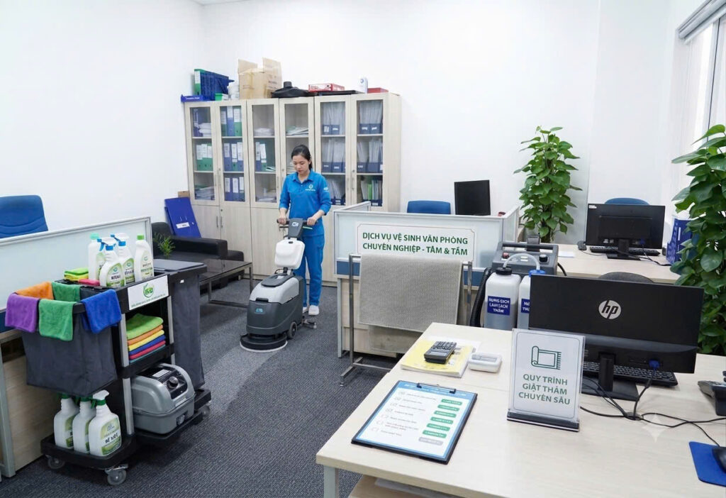 Báo giá dịch vụ vệ sinh văn phòng tại Hà Nội