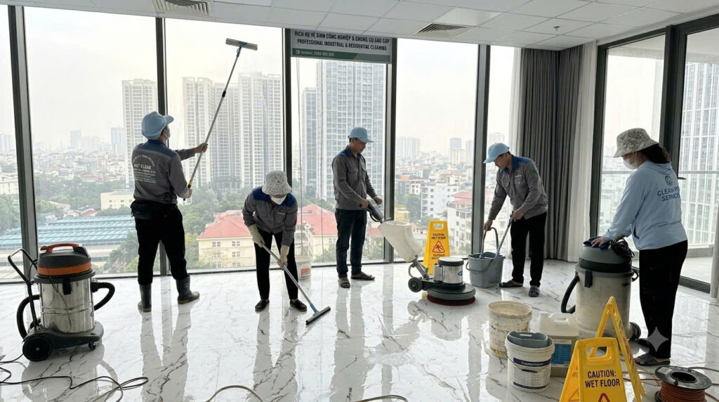 . Dịch vụ vệ sinh chung cư mini định kỳ